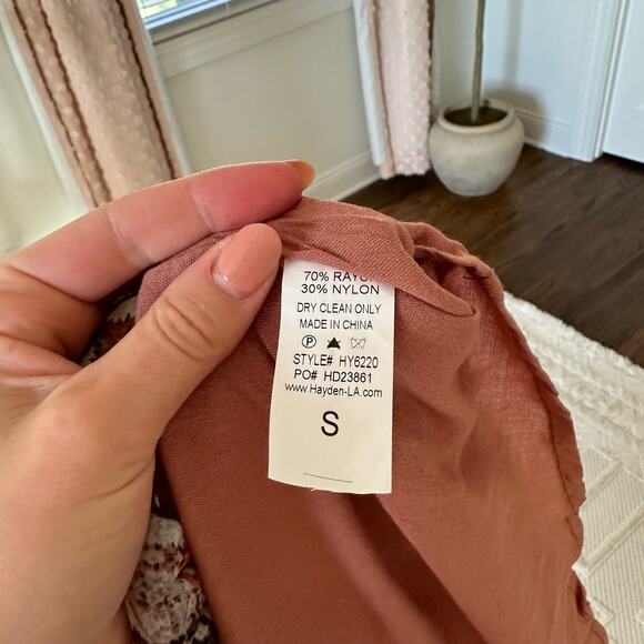 Hayden Paisley Patchwork Ruffle Neck Chiffon Tunic Dress - Picture 10 of 10